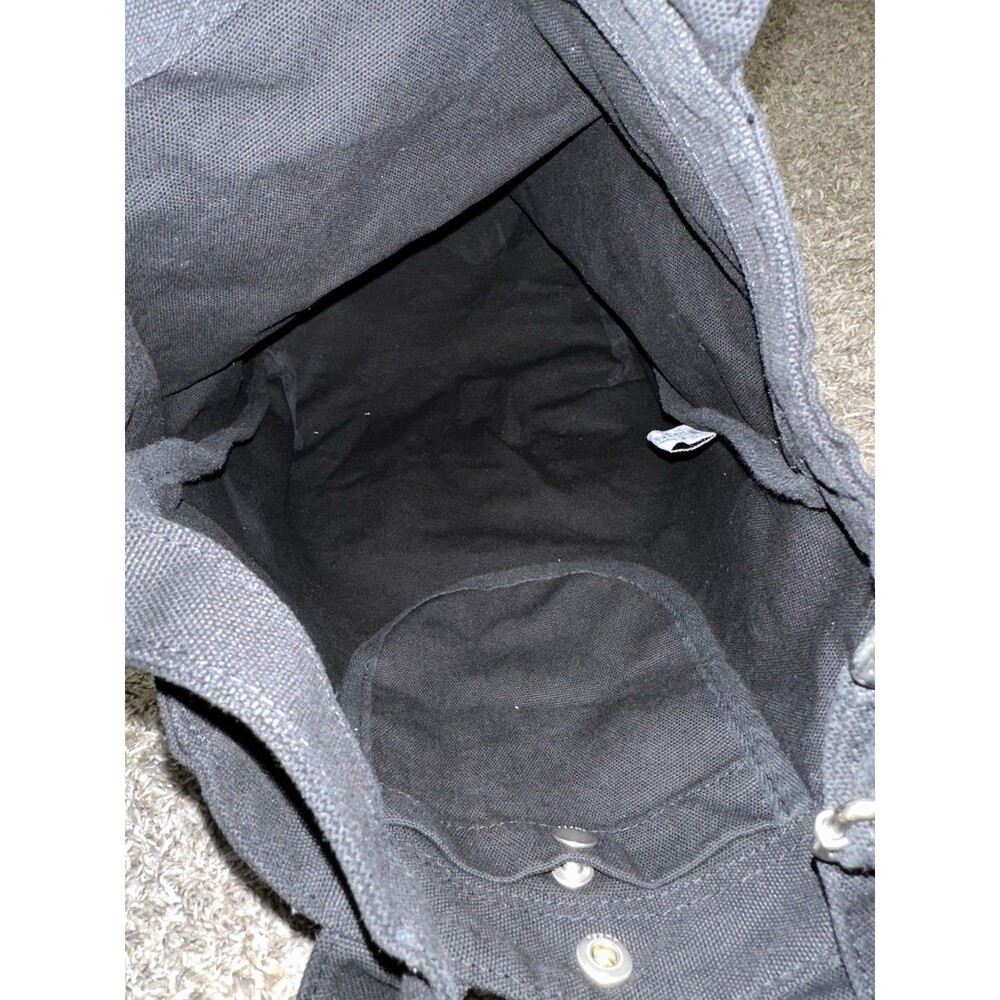 Baggu Caviar "Hallo!" Recycled Cotton Black Tote Bag - Picture 7 of 8